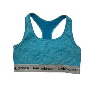 New Balance Sports Bra Women's Size Medium Blue Performance Athletic Sports Bra
